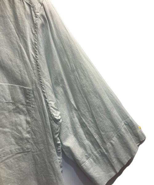 MARGARET HOWELL（マーガレットハウエル）MARGARET HOWELL (マーガレットハウエル) HAIRLINE STRIPE COTTON LINEN SHIRT ライトグリーン サイズ:2の古着・服飾アイテム