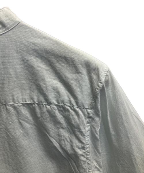 MARGARET HOWELL（マーガレットハウエル）MARGARET HOWELL (マーガレットハウエル) HAIRLINE STRIPE COTTON LINEN SHIRT ライトグリーン サイズ:2の古着・服飾アイテム