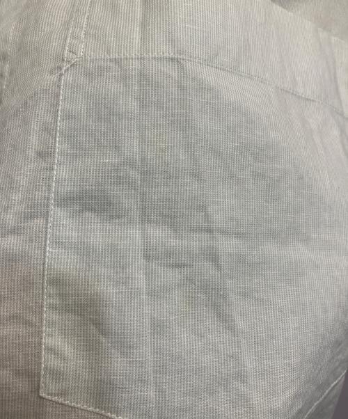 MARGARET HOWELL（マーガレットハウエル）MARGARET HOWELL (マーガレットハウエル) HAIRLINE STRIPE COTTON LINEN SHIRT ライトグリーン サイズ:2の古着・服飾アイテム