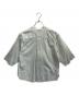 MARGARET HOWELL (マーガレットハウエル) HAIRLINE STRIPE COTTON LINEN SHIRT ライトグリーン サイズ:2：12000円