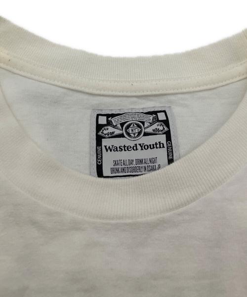 WASTED YOUTH（ウェイステッドユース）Wasted Youth (ウェイステッドユース) ロゴプリントTシャツ ホワイト サイズ:Lの古着・服飾アイテム