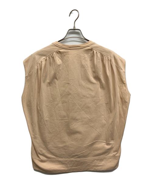 DRAWER（ドゥロワー）Drawer (ドゥロワー) コットン天竺ノースリーブプルオーバー ベージュ サイズ:2の古着・服飾アイテム