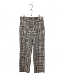 GUCCI（グッチ）の古着「チェックパンツ」｜ネイビー