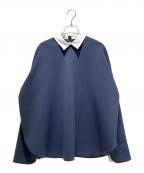 LE PHILル フィル）の古着「スキューバダンボールブラウス」｜ネイビー