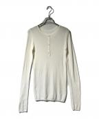 GOOD GRIEF!グッドグリーフ）の古着「HENLEY RIB KNIT TOP」｜ホワイト
