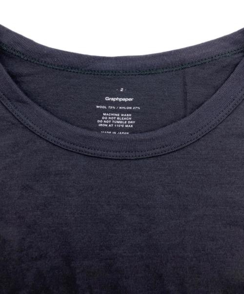 Graphpaper（グラフペーパー）Graphpaper (グラフペーパー) Wool Cordura S/S Tee チャコールグレー サイズ:2の古着・服飾アイテム