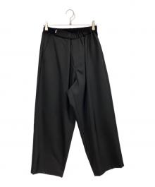 Graphpaper（グラフペーパー）の古着「Scale Off Wool Wide Tapered Chef Pants」｜ブラック