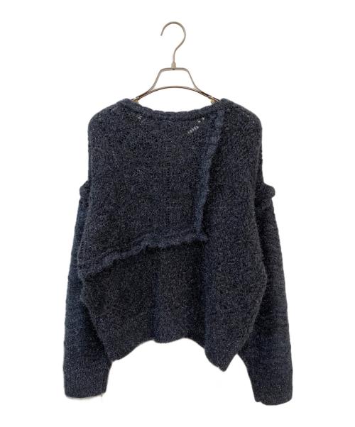 MUVEIL（ミュベール）MUVEIL (ミュベール) ラメパッチワークカーディガン グレー サイズ:38の古着・服飾アイテム