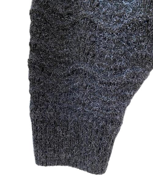 MUVEIL（ミュベール）MUVEIL (ミュベール) ラメパッチワークカーディガン グレー サイズ:38の古着・服飾アイテム