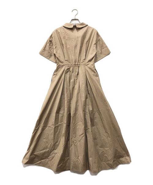 Cle du sia（クレドシア）Cle du sia (クレドシア) TWINS Mari Risa (ツインズマリリサ) タックシャツワンピース ベージュ サイズ:Fの古着・服飾アイテム
