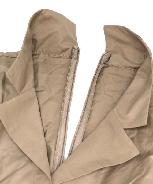 Cle du sia（クレドシア）Cle du sia (クレドシア) TWINS Mari Risa (ツインズマリリサ) タックシャツワンピース ベージュ サイズ:Fの古着・服飾アイテム