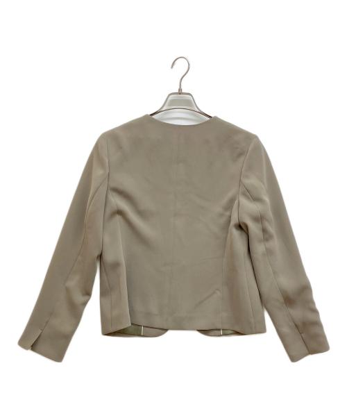 自由区（ジユウク）自由区 (ジユウク) トリアセダブルクロスノーカラー ジャケット グレー サイズ:40の古着・服飾アイテム