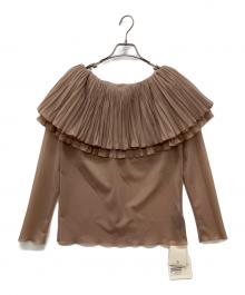 IENA LA BOUCLE（イエナ ラ ブークル）の古着「プリーツ襟 プルオーバー　ブラウス」｜ベージュ
