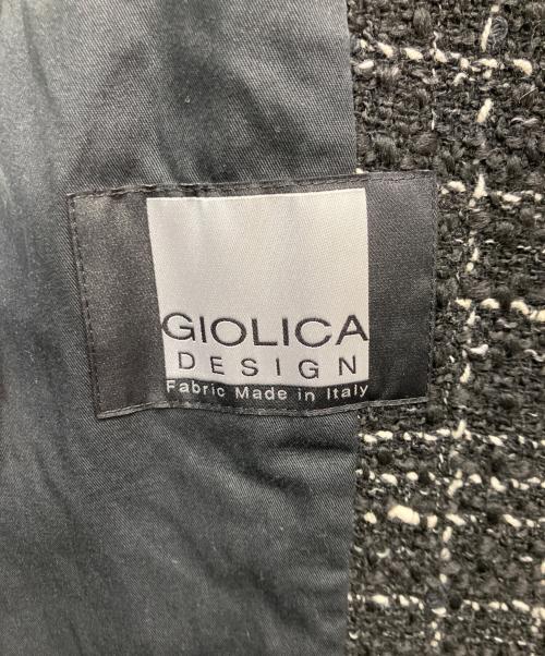 23区（ニジュウサンク）23区 (ニジュウサンク) GIOLICAツイードジャケット ブラック サイズ:38の古着・服飾アイテム