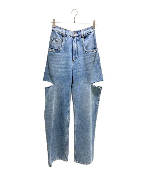 Maison Margiela（メゾンマルジェラ）Maison Margiela (メゾンマルジェラ) SLASH DETAIL DENIM PANTS ブルー サイズ:38の古着・服飾アイテム