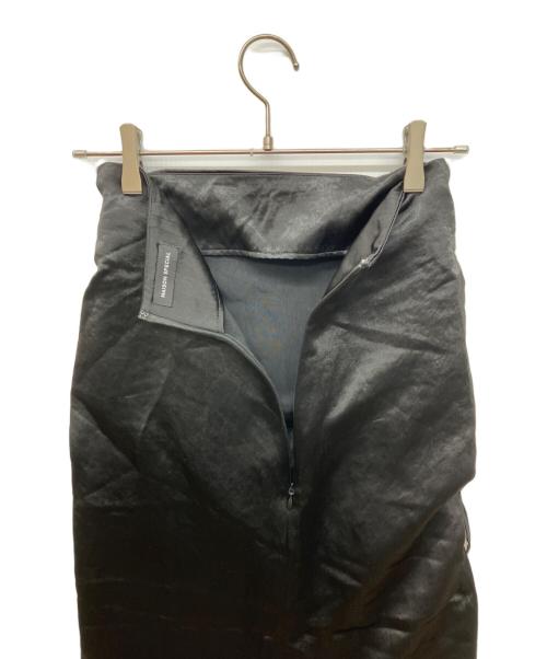 MAISON SPECIAL（メゾンスペシャル）MAISON SPECIAL (メゾンスペシャル) Satin Shirring Tight Skirt　サテンシャーリングタイトスカート　ロングスカート ブラック サイズ:36の古着・服飾アイテム