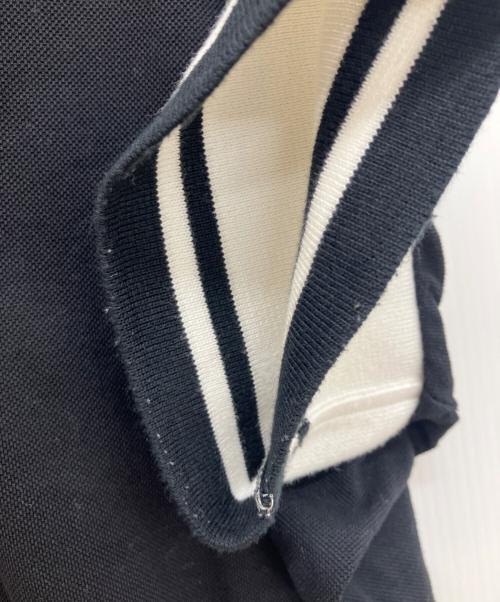 sacai（サカイ）sacai (サカイ) Jersey Polo Shirt ブラック×ホワイト サイズ:2の古着・服飾アイテム