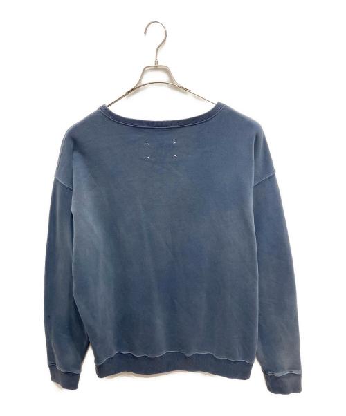 Maison Margiela（メゾンマルジェラ）Maison Margiela (メゾンマルジェラ) オーバーサイズ オーバーダイ ロゴ スウェット ブルー サイズ:XSの古着・服飾アイテム