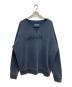 Maison Margiela（メゾンマルジェラ）の古着「オーバーサイズ オーバーダイ ロゴ スウェット」｜ブルー