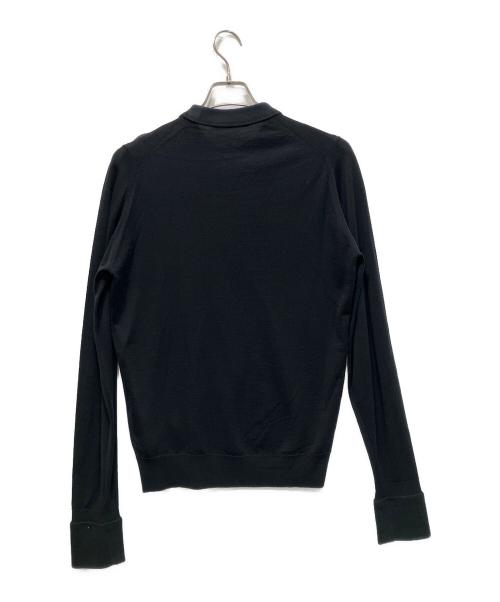 sacai（サカイ）sacai (サカイ) JOHN SMEDLEY (ジョンスメドレー) コラボハイブリッドニット ブラック サイズ:1の古着・服飾アイテム