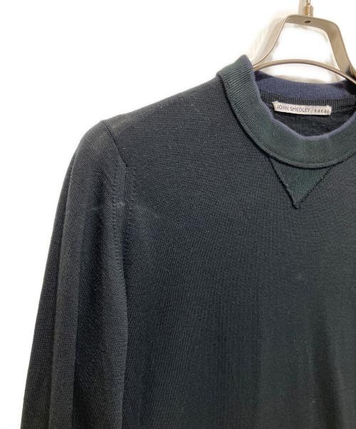 sacai（サカイ）sacai (サカイ) JOHN SMEDLEY (ジョンスメドレー) コラボハイブリッドニット ブラック サイズ:1の古着・服飾アイテム