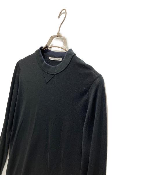 sacai（サカイ）sacai (サカイ) JOHN SMEDLEY (ジョンスメドレー) コラボハイブリッドニット ブラック サイズ:1の古着・服飾アイテム
