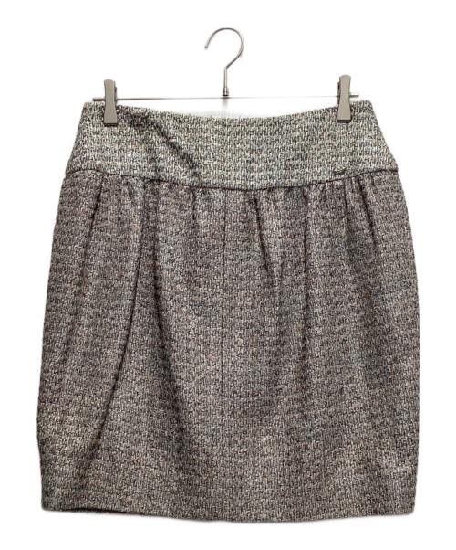 CHANEL（シャネル）CHANEL (シャネル) ツイードスカート マルチカラー サイズ:40の古着・服飾アイテム