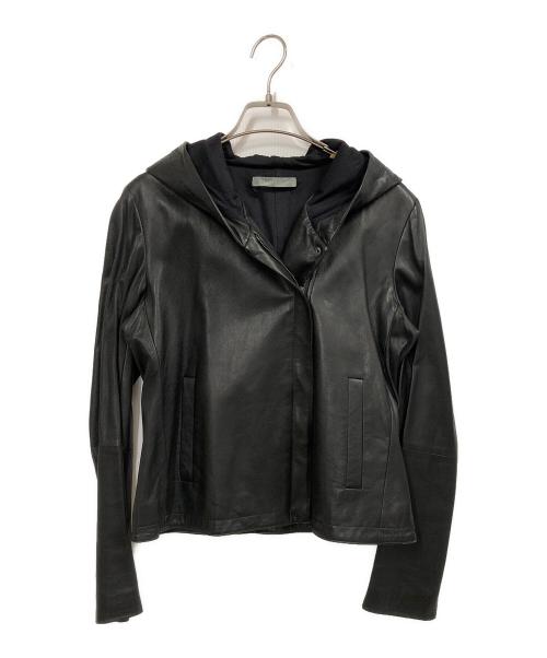 theory luxe（セオリーリュクス）theory luxe (セオリーリュクス) SUPER SOFT LEATHER HOODED ブラック サイズ:38の古着・服飾アイテム