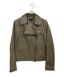 theory（セオリー）の古着「LUXE LEATHER MOTO JKT」｜カーキ