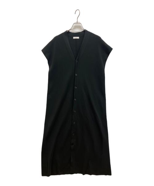 ATON（エイトン）ATON (エイトン) 50/2NATURAL DYED ORGANIC VEST DRESS ブラック サイズ:1の古着・服飾アイテム