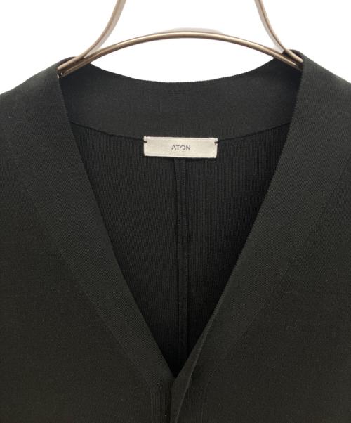 ATON（エイトン）ATON (エイトン) 50/2NATURAL DYED ORGANIC VEST DRESS ブラック サイズ:1の古着・服飾アイテム