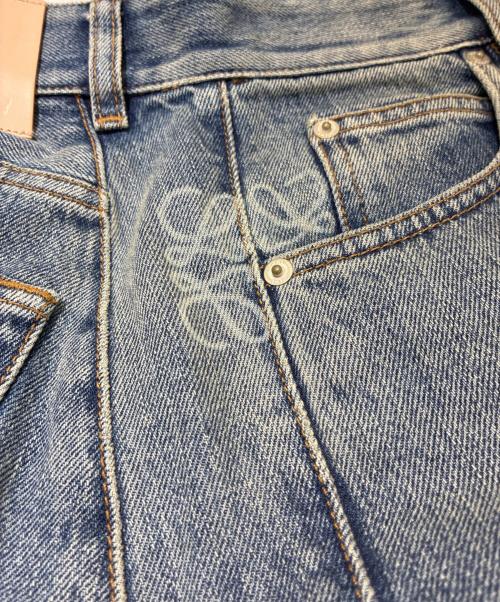 LOEWE（ロエベ）LOEWE (ロエベ) アナグラム バレル ジーンズ インディゴ サイズ:32の古着・服飾アイテム