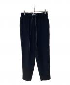 saquiサキ）の古着「TAPERED RIBBON PANTS」｜ブラック