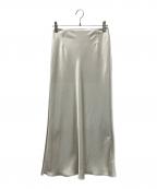 IENAイエナ）の古着「ダブルサテンスカート」｜ホワイト
