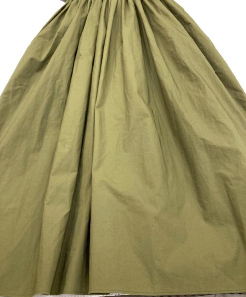 BORDERS at BALCONY（ボーダーズアットバルコニー）BORDERS AT BALCONY (ボーダーズアットバルコニー) オープンカラーシャツワンピース カーキ サイズ:38の古着・服飾アイテム