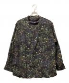 LAD MUSICIANラッドミュージシャン）の古着「DECHINE FLOWER BOW SHIRT」｜ブラック