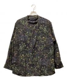 LAD MUSICIAN（ラッドミュージシャン）の古着「DECHINE FLOWER BOW SHIRT」｜ブラック