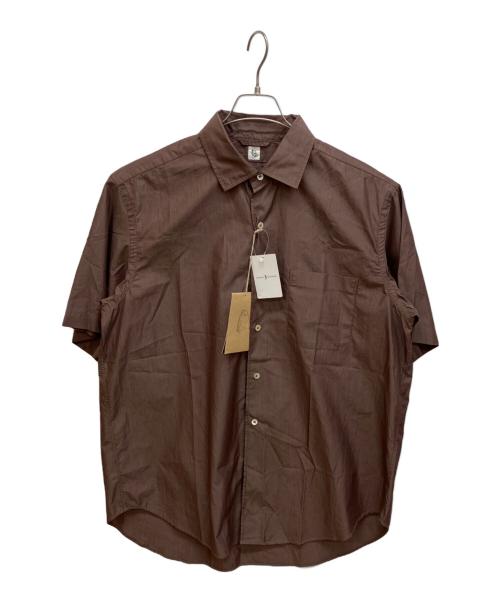 KAPTAIN SUNSHINE（キャプテンサンシャイン）KAPTAIN SUNSHINE (キャプテンサンシャイン) Regular Collar S/S Shirt　半袖レギュラーカラーシャツ ブラウン サイズ:38の古着・服飾アイテム