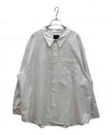 MARC JACOBS（マークジェイコブズ）の古着「モノグラム ジャカード シャーティング ビッグ シャツ」｜ホワイト