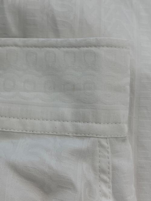 MARC JACOBS（マークジェイコブズ）MARC JACOBS (マークジェイコブス) モノグラム ジャカード シャーティング ビッグ シャツ ホワイト サイズ:XLの古着・服飾アイテム