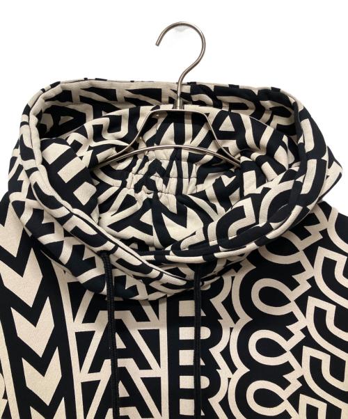 MARC JACOBS（マークジェイコブス）MARC JACOBS (マークジェイコブス) TheMonogram Oversized Hoodie/モノグラムオーバーサーズフーディー ブラック サイズ:Lの古着・服飾アイテム