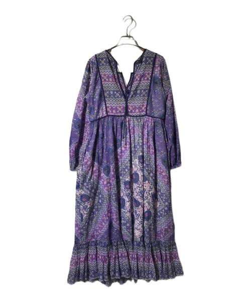 ne quittez pas（ヌキテパ）ne quittez pas (ヌキテパ) エスニックプリント ワンピース パープル サイズ:表記なしの古着・服飾アイテム