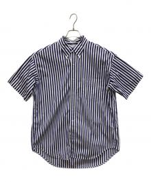 Graphpaper（グラフペーパー）の古着「THOMAS MASON S/S B.D Box Shirt」｜ネイビー×ホワイト