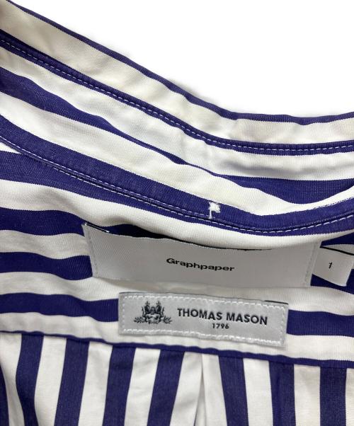 Graphpaper（グラフペーパー）Graphpaper (グラフペーパー) THOMAS MASON S/S B.D Box Shirt ネイビー×ホワイト サイズ:1の古着・服飾アイテム