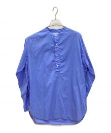 Graphpaper（グラフペーパー）の古着「Broad Band Collar Shirt」｜スカイブルー
