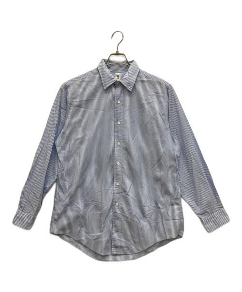 L'ECHOPPE（レショップ）L'ECHOPPE (レショップ) レギュラーカラー ストライプ長袖シャツ スカイブルー サイズ:2の古着・服飾アイテム