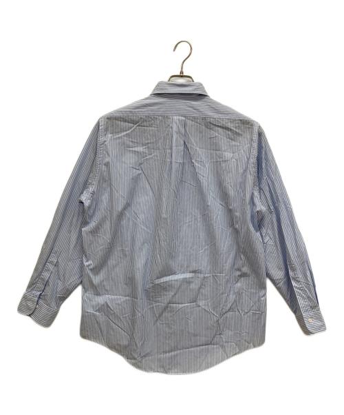 L'ECHOPPE（レショップ）L'ECHOPPE (レショップ) レギュラーカラー ストライプ長袖シャツ スカイブルー サイズ:2の古着・服飾アイテム