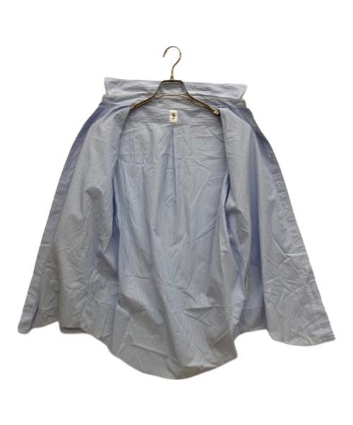 L'ECHOPPE（レショップ）L'ECHOPPE (レショップ) レギュラーカラー ストライプ長袖シャツ スカイブルー サイズ:2の古着・服飾アイテム