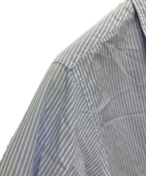 L'ECHOPPE（レショップ）L'ECHOPPE (レショップ) レギュラーカラー ストライプ長袖シャツ スカイブルー サイズ:2の古着・服飾アイテム