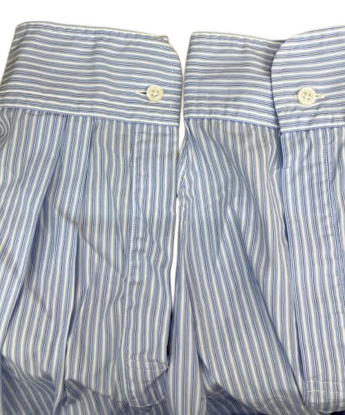 L'ECHOPPE（レショップ）L'ECHOPPE (レショップ) レギュラーカラー ストライプ長袖シャツ スカイブルー サイズ:2の古着・服飾アイテム